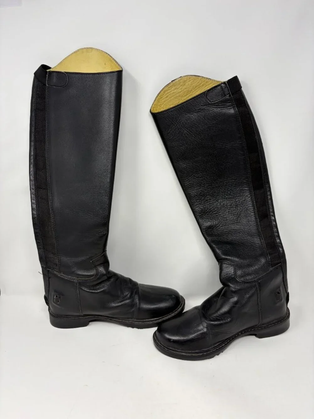 TuffRider kids dress boots 4 black leather riding equestrian